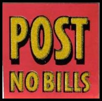 36 Post No Bills